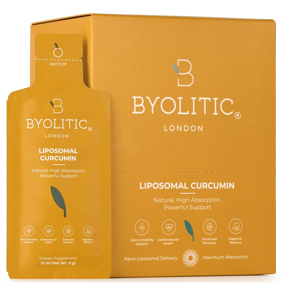 Curcumin Lipozomal, 200mg, 30 plicuri x 10 ml, Byolitic