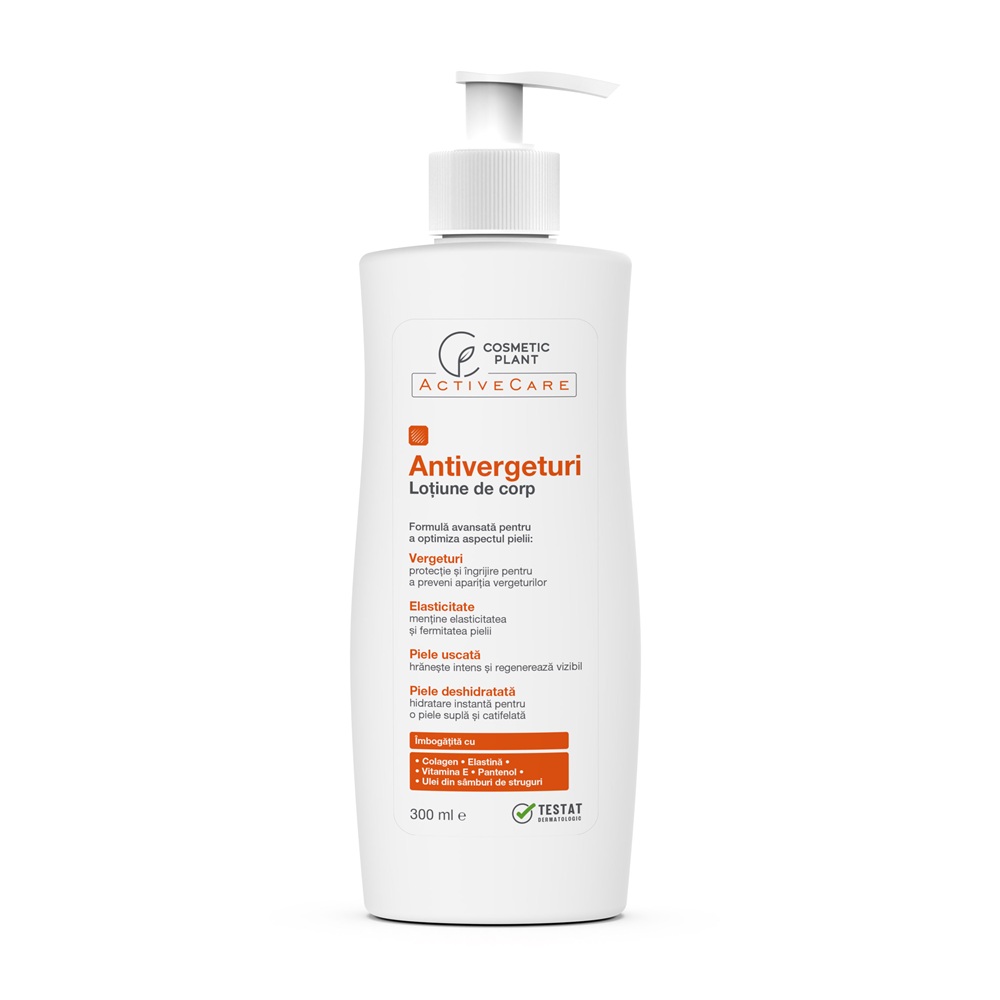 Lotiune de corp antivergeturi Active Care, 300 ml, Cosmetic Plant
