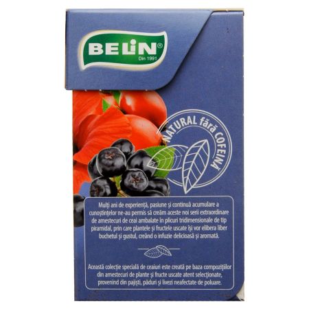 Ceai cu fructe de padure albastre, 20 plicuri, Belin 688290