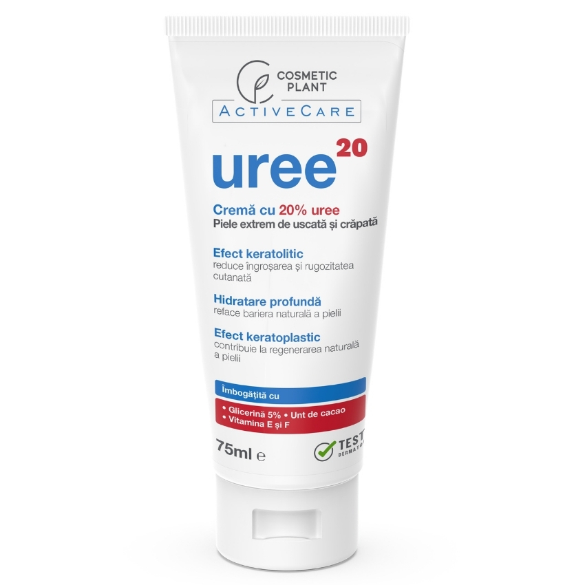 Crema cu 20% uree pentru piele extrem de uscata si crapata Active Care, 75 ml, Cosmetic Plant