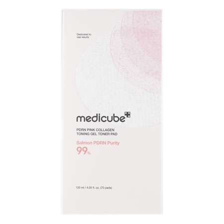 Dischete pentru curatarea tenului cu toner, PDRN roz derivat din somon si colagen, 70 bucati, Medicube 739156