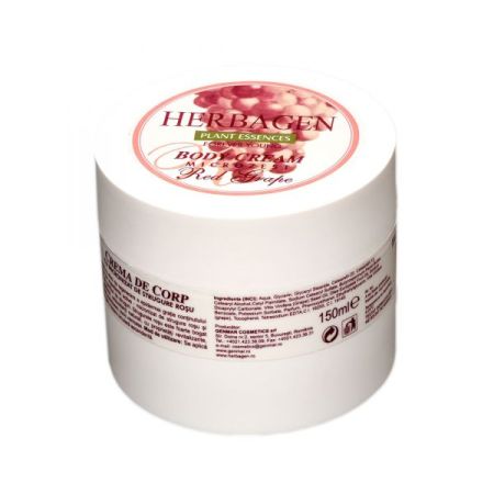 Crema de corp cu micronizat de strugure, 150 ml, Herbagen