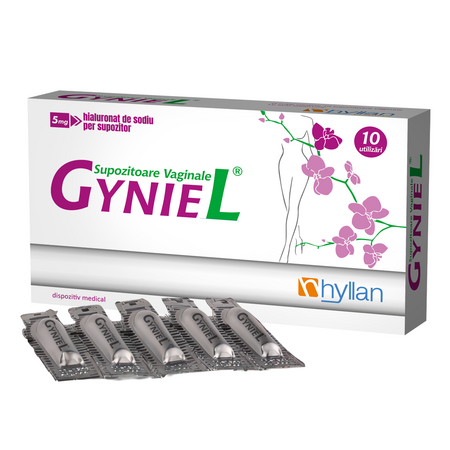Supozitoare vaginale Gyniel, 10 bucati, Hyllan 688969