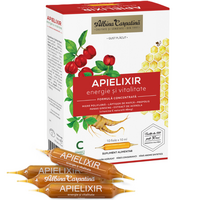 Energie si vitalitate Apielixir, 10 fiole x 10 ml, Albina Carpatina