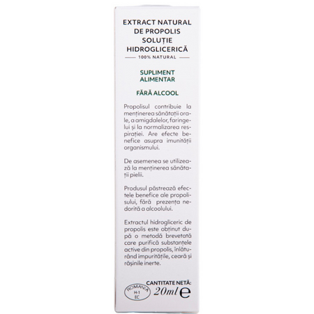 Extract natural de propolis fara alcool, 20 ml, Albina Carpatina 722131