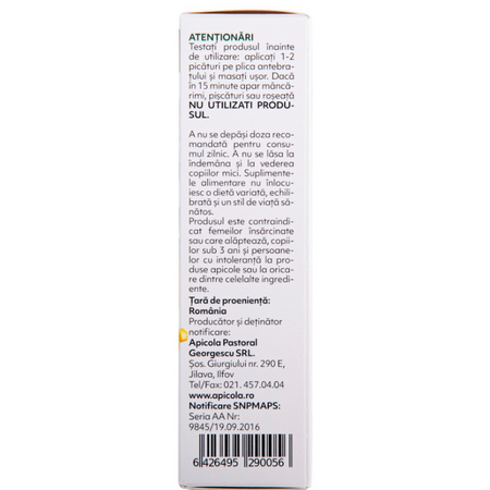 Extract natural de propolis fara alcool, 20 ml, Albina Carpatina 722132