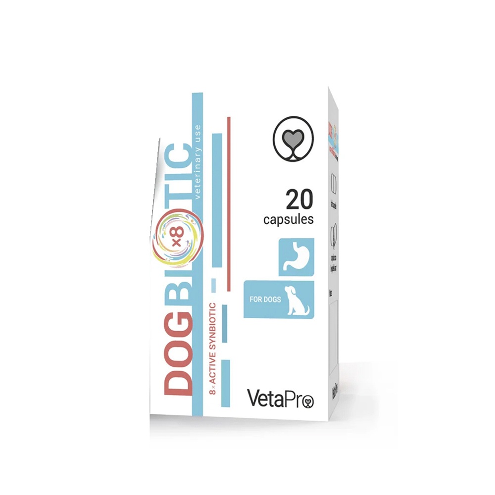 Supliment cu prebiotice pentru caini Dogbiotic Digestiv, 20 capsule, Vetapro