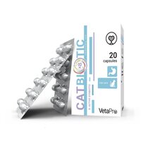Supliment cu prebiotice pentru pisici Catbiotic Digestiv, 20 capsule, Vetapro