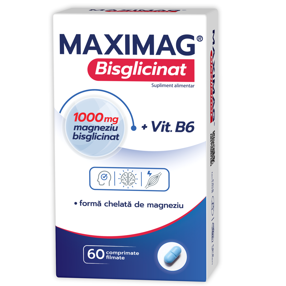 MaxiMag Bisglicinat, 60 comprimate, Zdrovit