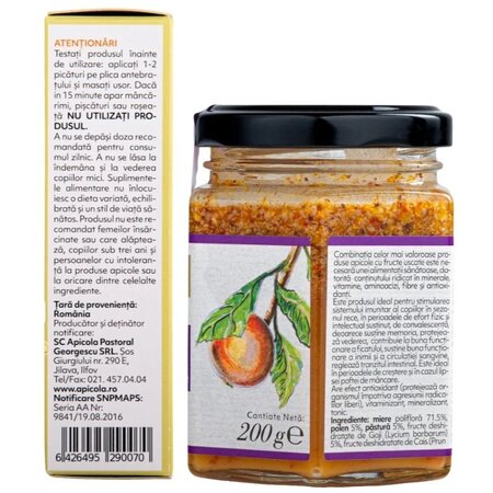Api Junior imunizant si vitaminizant 200g + spray de gat cu propolis 20 ml, Albina Carpatina 723489