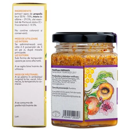 Api Junior imunizant si vitaminizant 200g + spray de gat cu propolis 20 ml, Albina Carpatina 723488