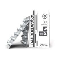 Supliment digestiv pentru caini si pisici Carbon Active, 250 mg, 20 capsule, Vetapro