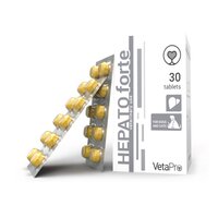 Supliment hepatic pentru caini si pisici Hepato Forte, 30 tablete, Vetapro