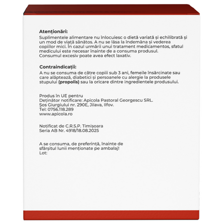 Lipozomal Propolis, Vitamina C si Vitamina D3, 30 fiole, Albina Carpatina 722258