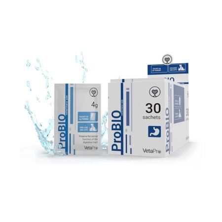 Supliment cu prebiotice pentru caini si pisici ProBio, 30 plicuri, Vetapro 689267