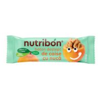 Baton vegan fara gluten cu caise si nuci, 30 g, Nutribon