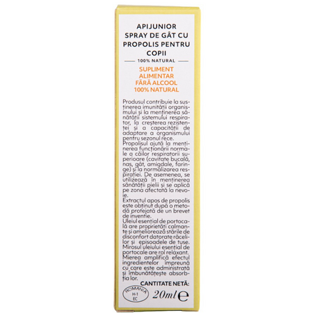 Spray de gat cu propolis ApiJunior, 20 ml, Albina Carpatina 722153