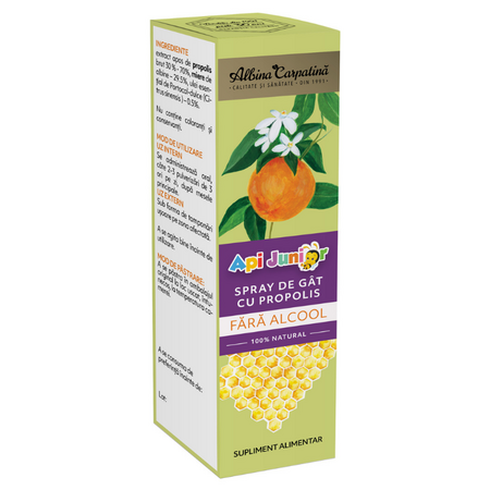 Spray de gat cu propolis ApiJunior Albina Carpatina, 20 ml, Apicola Pastoral
