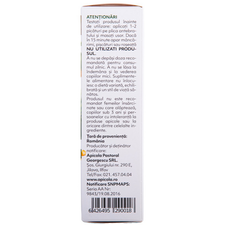 Spray de gat cu propolis, ulei de pin, salvie si portocal, 20 ml, Albina Carpatina 722024