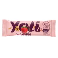 Baton cu nuci caju, migdale si capsuni, 30 g, Yoli