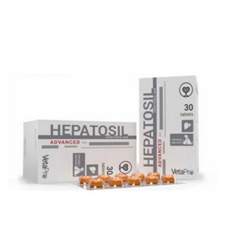 Supliment hepatic pentru caini si pisici Hepatosil Advanced, 30 tablete, Vetapro 689330