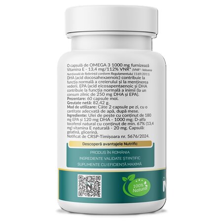 Omega 3, 1000 mg, 60 capsule moi, Nutrific 689945