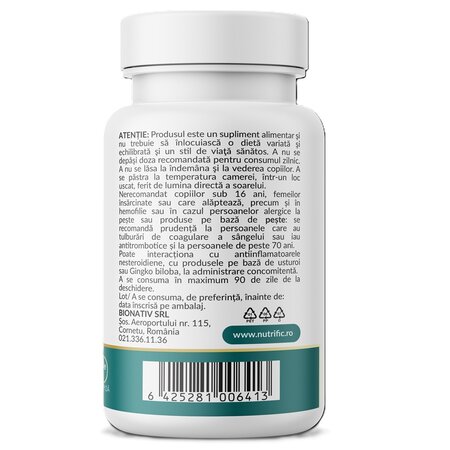 Omega 3, 1000 mg, 60 capsule moi, Nutrific 689944