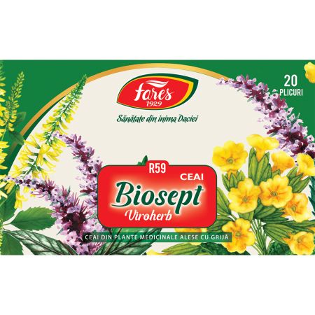 Ceai din plante medicinale Biosept Viroherb R59, 20 plicuri, Fares 701901