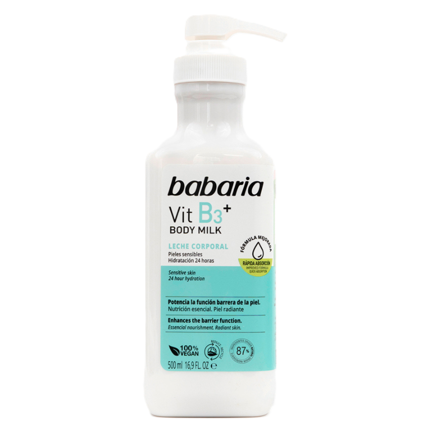 Lapte de corp cu vitamina B3, 500 ml, Babaria