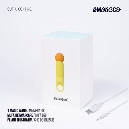 Vibrator mini Magic Wand, 1 bucata, Ammicco 690441