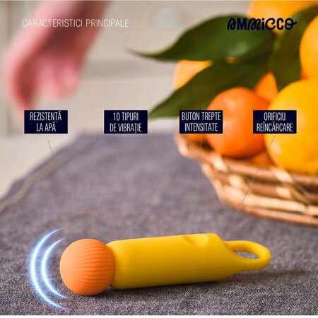 Vibrator mini Magic Wand, 1 bucata, Ammicco 690444