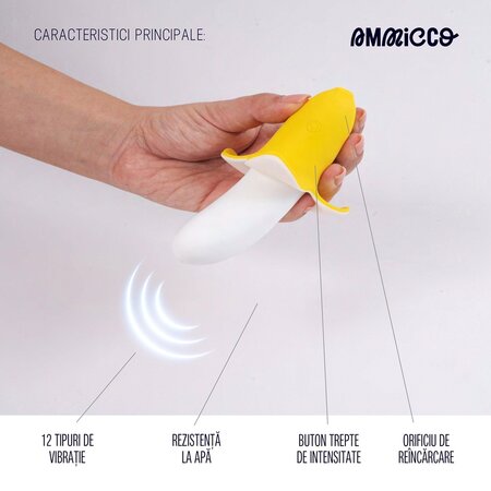 Vibrator mini silentios Little Banana, 1 bucata, Ammicco 690434
