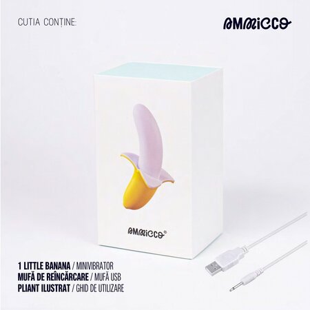 Vibrator mini silentios Little Banana, 1 bucata, Ammicco 690431