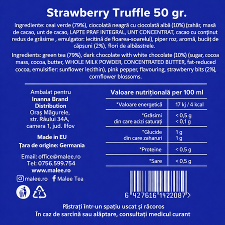 Ceai de fructe Strwberry Truffle, 50 g, Malee 689684