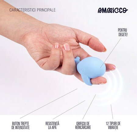 Vibrator mini de buzunar Little Whale, 1 bucata, Ammicco 690422