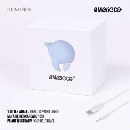 Vibrator mini de buzunar Little Whale, 1 bucata, Ammicco 690423
