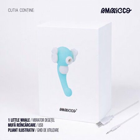Vibrator clitoridian cu functie de aspiratie Seahorse, 1 bucata, Ammicco 690413