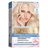 Vopsea de par cu acid hialuronic Excellence Color Creme 01 Blond Ultra-Deschis Natural, 192 ml, Loreal