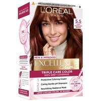 Vopsea de par cu acid hialuronic Excellence Color Creme 5.5 Saten Deschis Acaju, 192 ml, Loreal