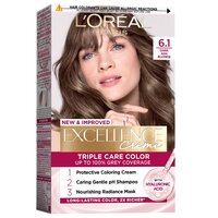 Vopsea de par cu acid hialuronic Excellence Color Creme 6.1 Blond Inchis Cenusiu, 192 ml, Loreal