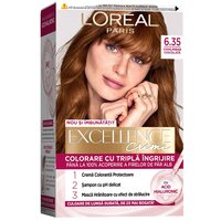 Vopsea de par cu acid hialuronic Excellence Color Creme 6.35 Maro Ciocolata, 192 ml, Loreal