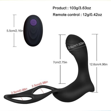 Vibrator pentru prostata cu telecomanda Your Space, 1 bucata, Ammicco 690639