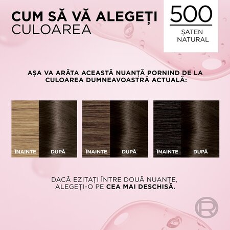 Vopsea de par cu acid hialuronic Excellence Color Creme 500 Saten Deschis Profund, 192 ml, Loreal 689849