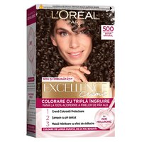 Vopsea de par cu acid hialuronic Excellence Color Creme 500 Saten Deschis Profund, 192 ml, Loreal