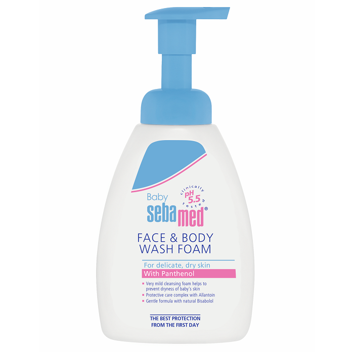 Spuma dermatologica de curatare pentru fata si corp, 400 ml, Sebamed Baby 