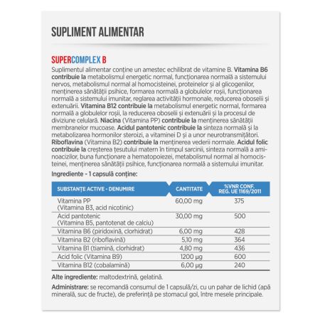 Super Complex B, 30 capsule, Parapharm 690218