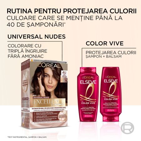 Vopsea de par fara amoniac Excellence Universal 9U Very Light Blonde, 192 ml, Loreal 696029
