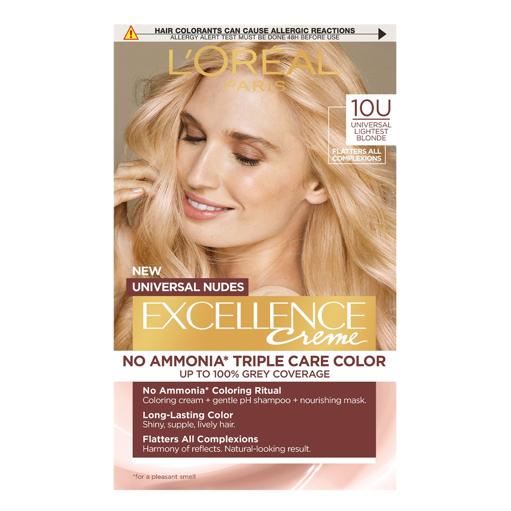 Vopsea de par fara amoniac Excellence Universal Lightest Blonde, 192 ml, Loreal