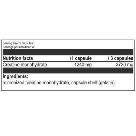 Creatina monohidrat Black Series, 90 capsule, Benefit Nutrition 690377