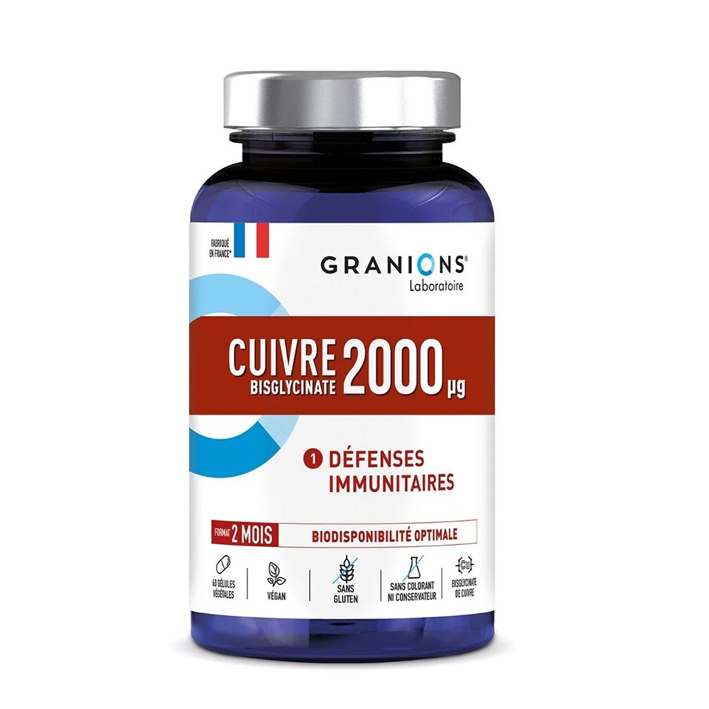 Cupru bisglicinat, 60 capsule vegetale, Granions